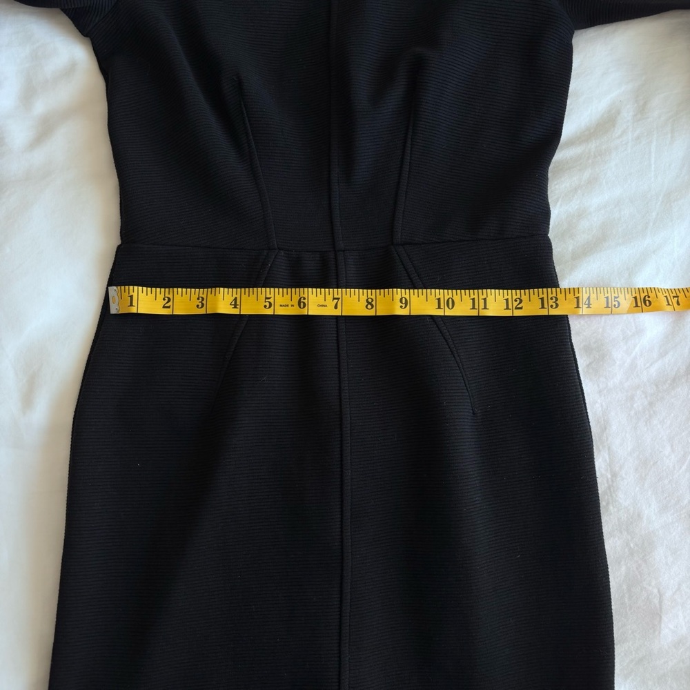 Boden Classic Black Dress 3/4 Sleeve Cotton Blend Midi Work Formal Zip Size 4 - Picture 11 of 16